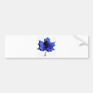 MOUNTAIN BIKE LEAF BUMPER STICKER