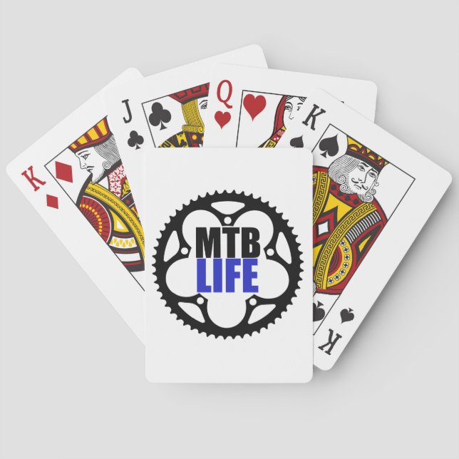 Mountain Bike Life Playing Cards (Back)