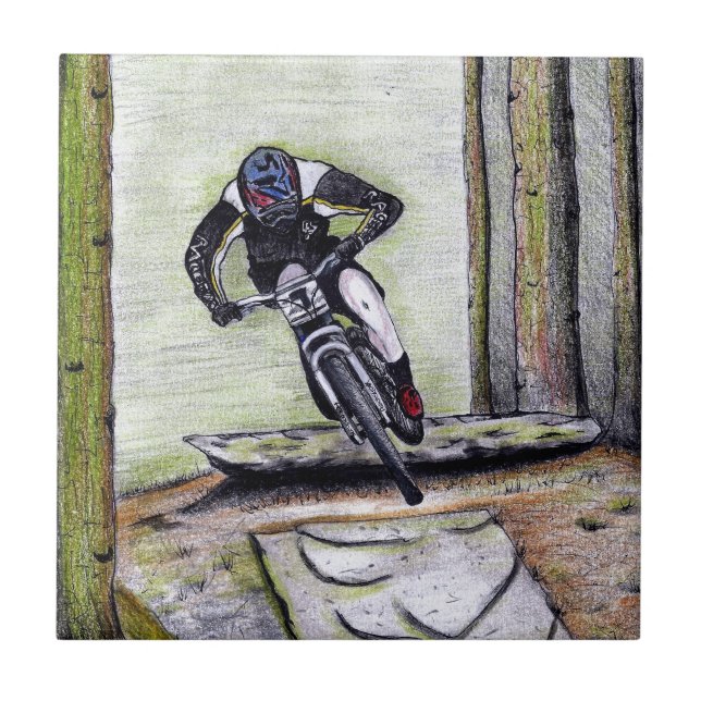 Mountain bike Llandegla mtb bmx Tile (Front)