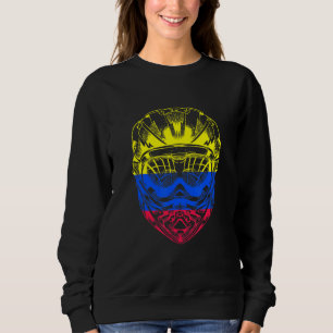 Mountain Bike Motorcycle Helmet Colombia Flag Sweatshirt