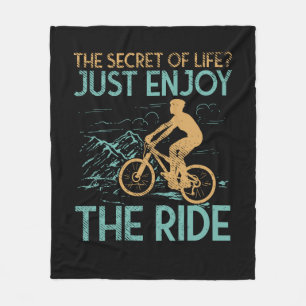 Mountain Bike Mountain Biker Fleece Blanket
