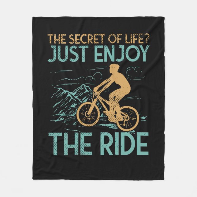 Mountain Bike Mountain Biker Fleece Blanket (Front)
