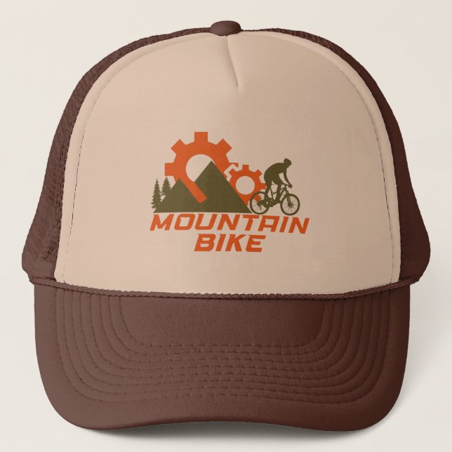 Mountain bike mountainbiking trucker hat (Front)