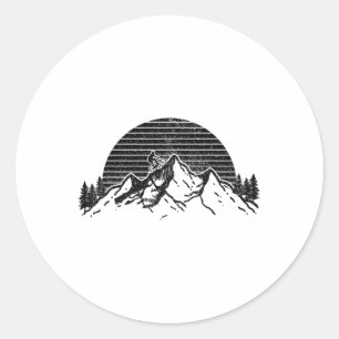 Mountain Bike Mtb Bicycle Cycling Downhill Biking  Classic Round Sticker