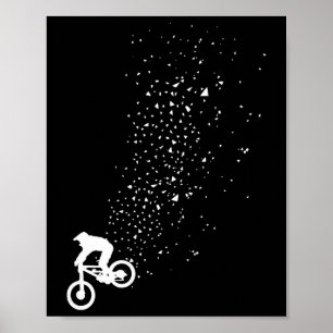 Mountain Bike Mtb Bicycle Downhill Biking Biker Gi Poster