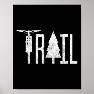 Mountain Bike Mtb Downhill Biking Cycling Trail Bi Poster