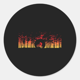 Mountain Bike Mtb Downhill Biking Vintage Mountain Classic Round Sticker