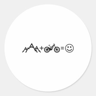 Mountain Bike Mtb Downhill Freeride Mountain Biker Classic Round Sticker