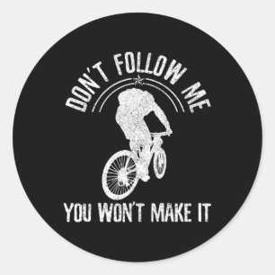 Mountain Bike - Mtb Downhill Funny Mountain Biker Classic Round Sticker