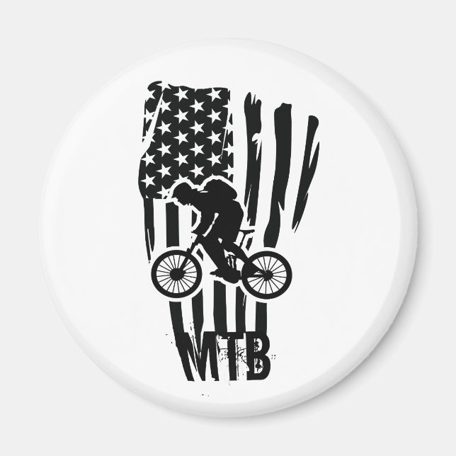 Mountain bike mtb rider magnet (Front)