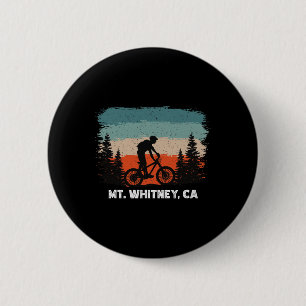 Mountain Bike Retro Sunset Vintage Mt. Whitney, Ca 6 Cm Round Badge