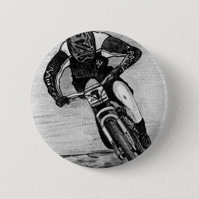Mountain Bike Ride 6 Cm Round Badge (Front)
