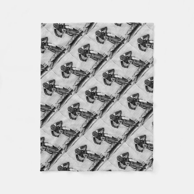 Mountain Bike Ride Fleece Blanket (Front)