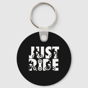 Mountain Bike Shirt Just Ride Biking Mtb Biker Gif Key Ring
