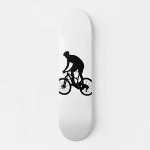 Mountain bike silhouette - Choose background colou Skateboard