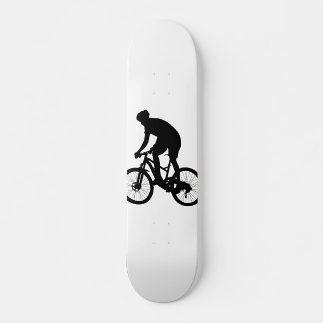 Mountain bike silhouette - Choose background colou Skateboard (Front)