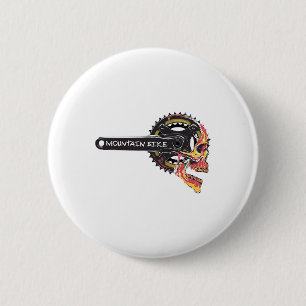 Mountain Bike - Skull Crankset Mountain Bike Mtb 6 Cm Round Badge