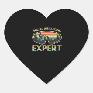 Mountain Bike Social Distancing Expert Heart Sticker