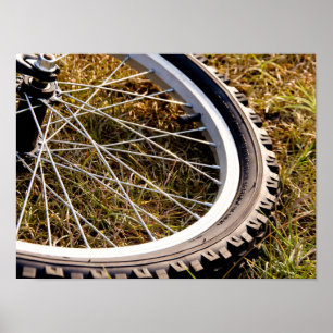Mountain Bike Tire Closeup Poster