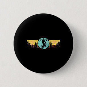 Mountain Bike Vintage Retro Mtb Biking Cycling Nat 6 Cm Round Badge