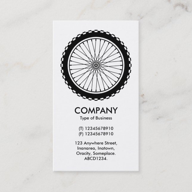 Mountain Bike Wheel Business Card (Front)