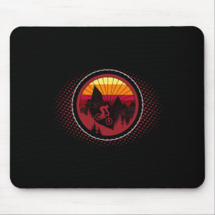 Mountain Bike Wheel - Mtb Distressed Mountain Biki Mouse Pad