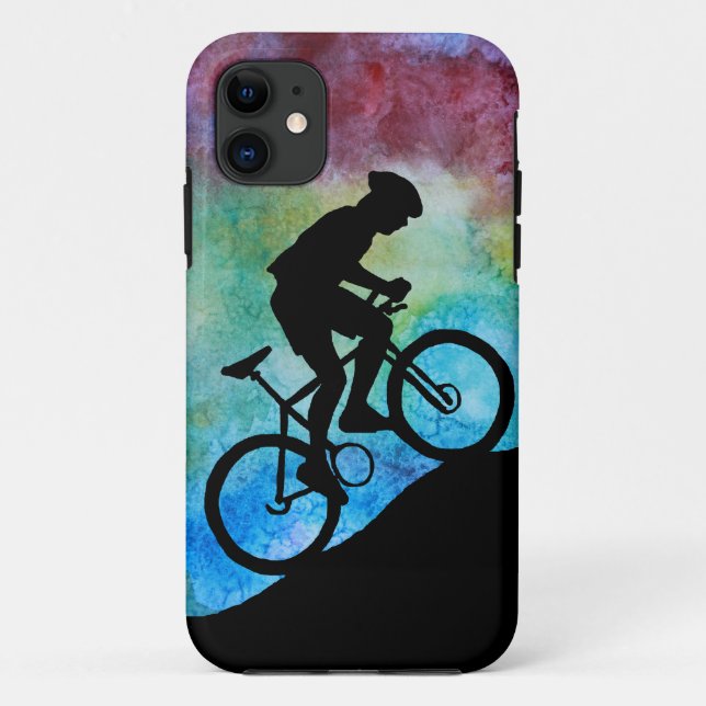 Mountain Biker Against Sunset Case-Mate iPhone Case (Back)
