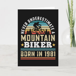 Mountain Biker born 1981 40th Birthday Gift MTB Card