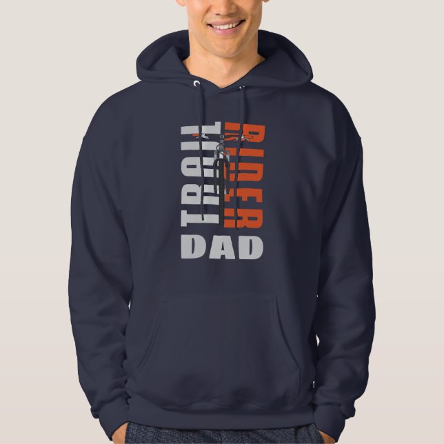 Mountain Biker Dad Custom Family Cyclist Hoodie (Front)