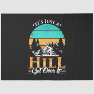 Mountain Biker Get Over Hill Tissue Paper