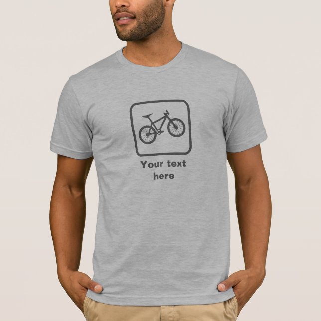 Mountain Biker -- Grey Logo -- Customisable T-Shirt (Front)
