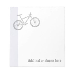 Mountain Biker Logo and Slogan Notepad