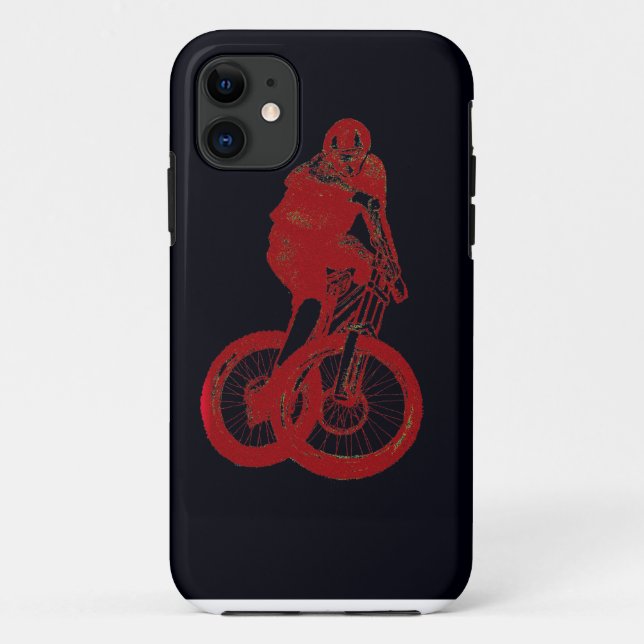 Mountain Biker MTB BMX CYCLIST Case-Mate iPhone Case (Back)