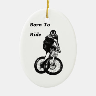 Mountain Biker MTB BMX CYCLIST Cyclo cross Ceramic Tree Decoration