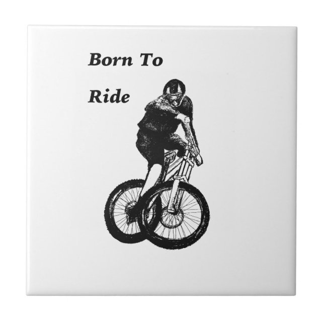 Mountain Biker MTB BMX CYCLIST Cyclo cross Tile (Front)