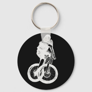 Mountain Biker MTB BMX CYCLIST Key Ring