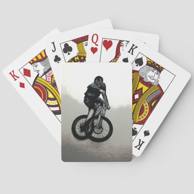 Mountain Biker MTB BMX CYCLIST Playing Cards (Back)