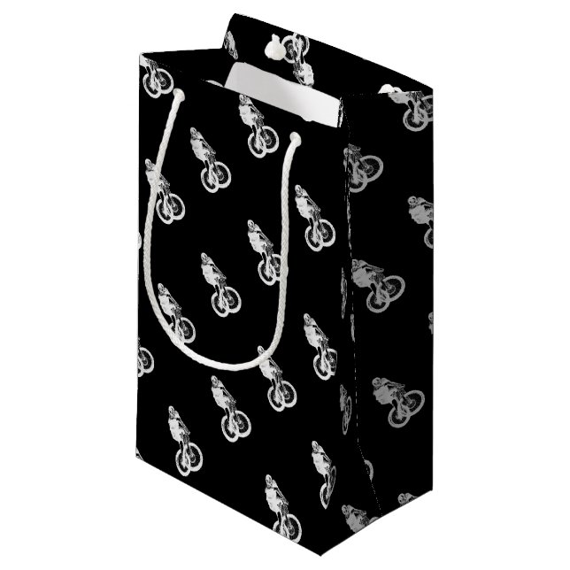 Mountain Biker MTB BMX CYCLIST Small Gift Bag (Front Angled)