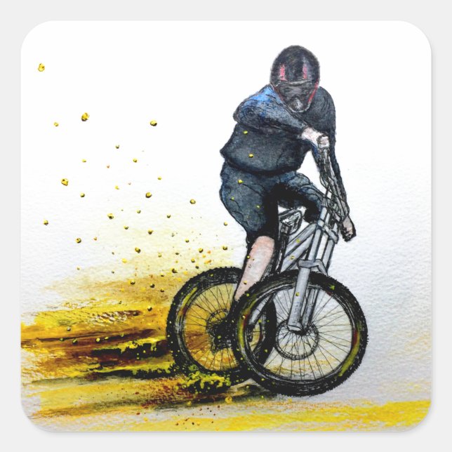 Mountain Biker MTB BMX CYCLIST Stickers (Front)