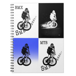 Mountain Biker MTB BMX CYCLIST Stickers Spiral Notebook