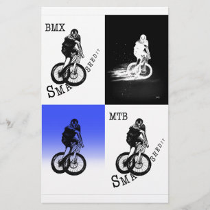 Mountain Biker MTB BMX CYCLIST Stickers Stationery
