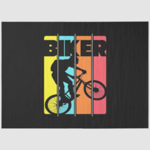 Mountain Biker Retro Vintage Tissue Paper