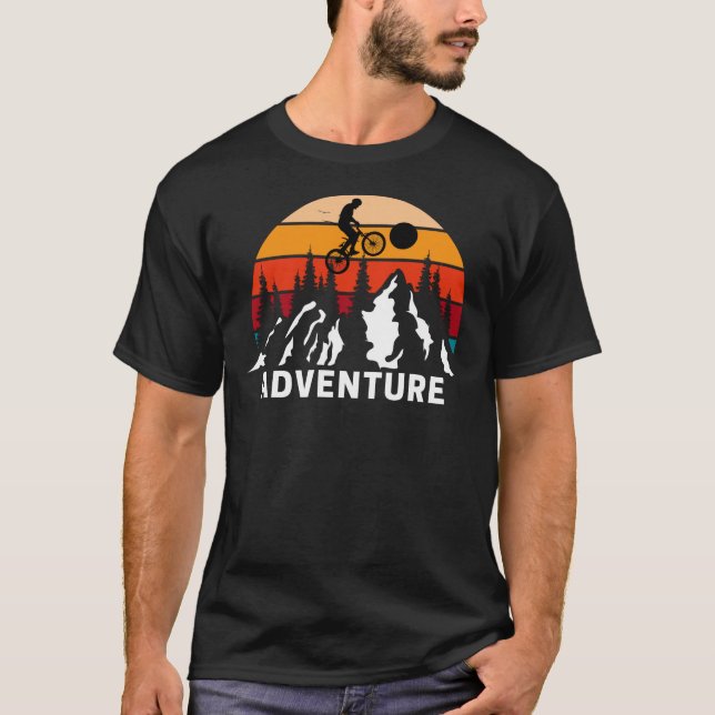 Mountain Biker's Adventure - Conquer the Trails T-Shirt (Front)