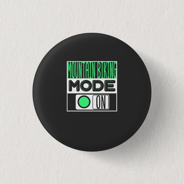 Mountain Biking 3 Cm Round Badge (Front)
