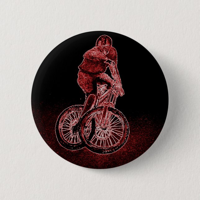 Mountain Biking 6 Cm Round Badge (Front)