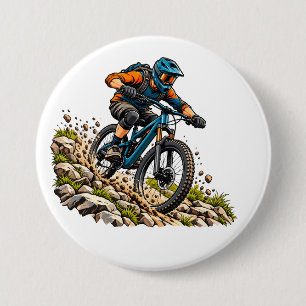 Mountain biking adventure for MTB riders 7.5 Cm Round Badge