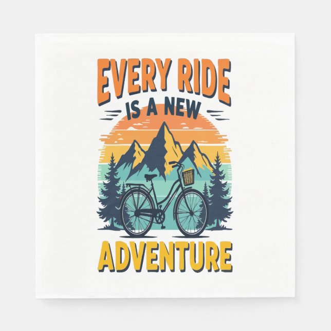 Mountain Biking Adventure Napkin (Front)