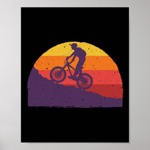 Mountain Biking Art For Men Women Mtb Biker Mounta Poster