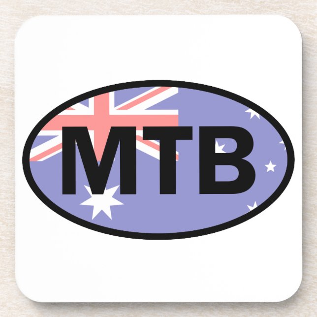 Mountain Biking Australia Flag Coaster (Front)