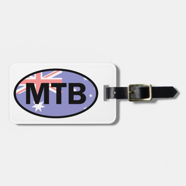 Mountain Biking Australia Flag Luggage Tag (Front Horizontal)